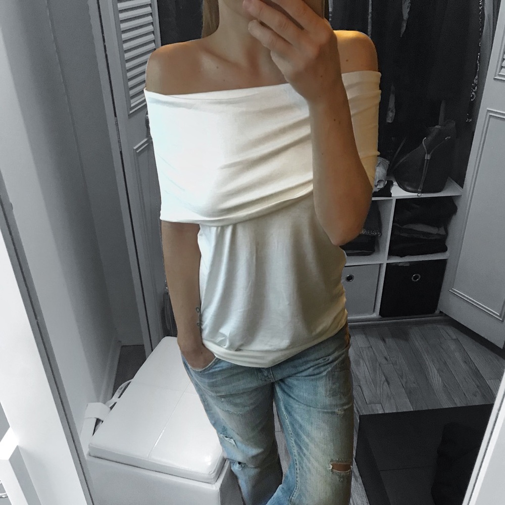 LAST 3✨Off Shoulder Tunic Top in Ivory